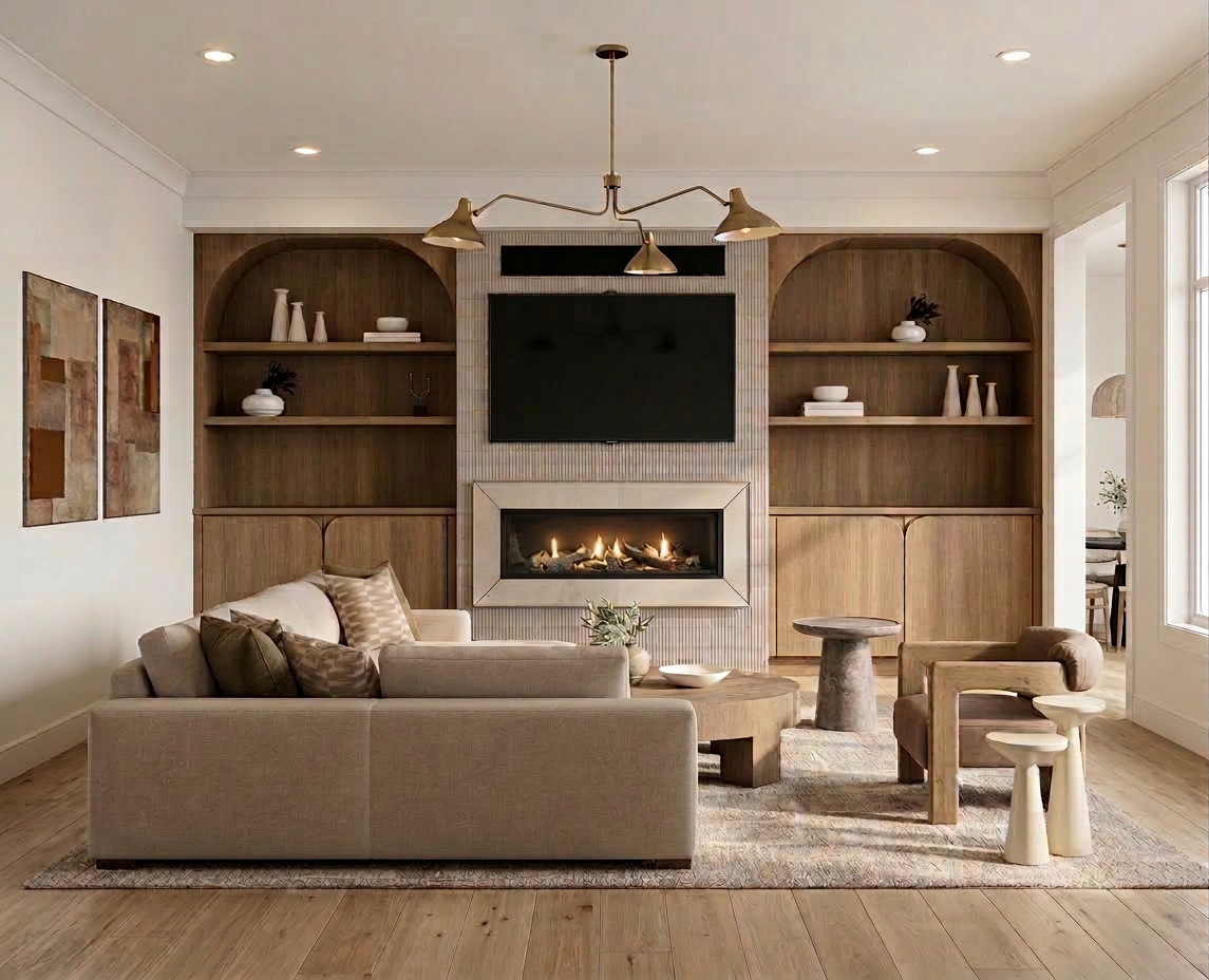 Penthouse living room rendering at Scottsdale Waterfront